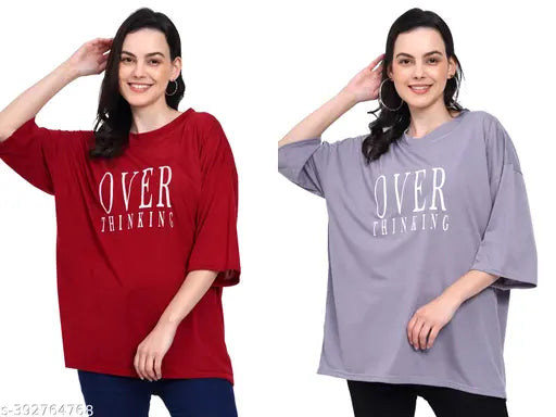 Woman Oversized Loose Cotton T-shirt