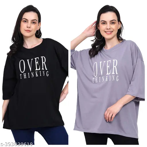 Woman Oversized Loose Cotton T-shirt