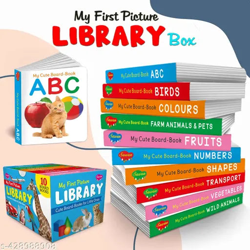 Lkg Class Picture Book Box Set : Board Books For Children  All In One essential Board Book  Gift Set For Kids Picture Library Box Of 10 Board Books (Board book  Sawan)