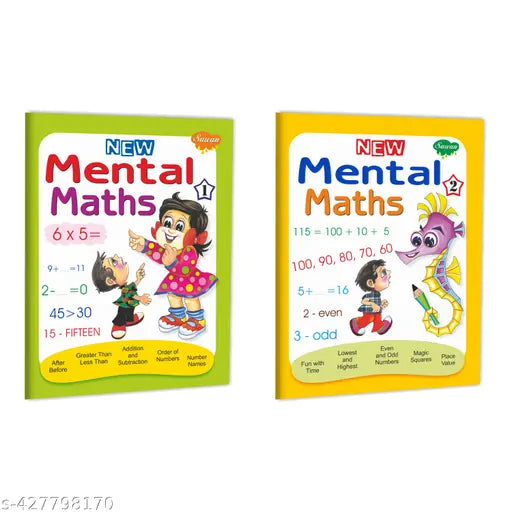 New Mental Maths - 1 and 2 book for kids : Math Learning book for Kids  Fun Math Activities for Kids  Educational book for kids.