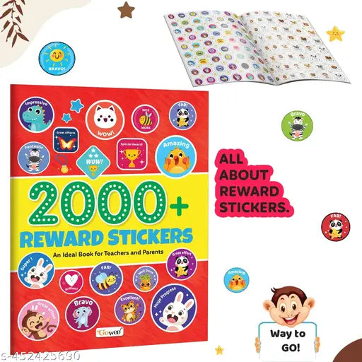 2000+ Reward Stickers :  Kids Reward Stickers Book  Great for Teachers and Parents  Motivational and Fun Sticker Book with Over 2000 Stickers