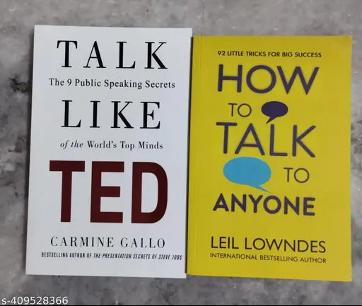 Combo Of 2 Book :- Talk Like Ted + How To Talk To Anyone (English  Paperback  Carmine Gallo  Leil Lowndes)