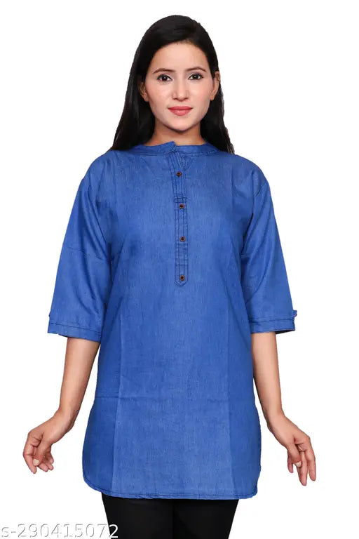 Woman Short  Cotton Kurti