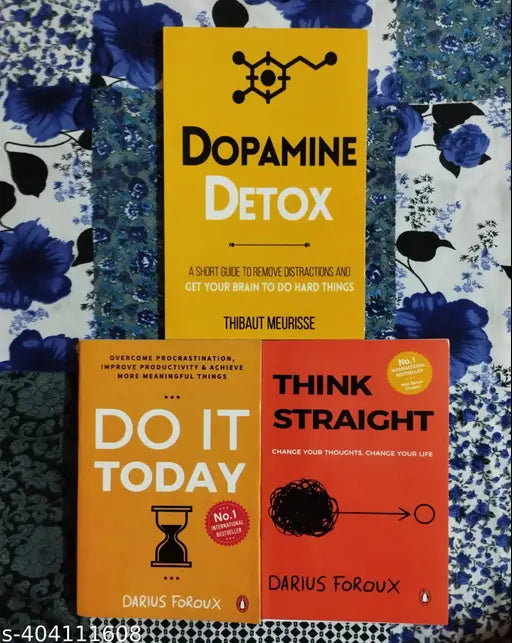 Combo Of 3 Books :- Dopamine + Do It Today + Think Straight (English  Paperback   Thibaut Meurisse   Darius Foroux)
