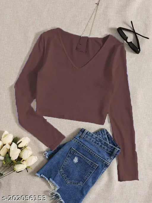 V Neck Full Sleeve Premium Top