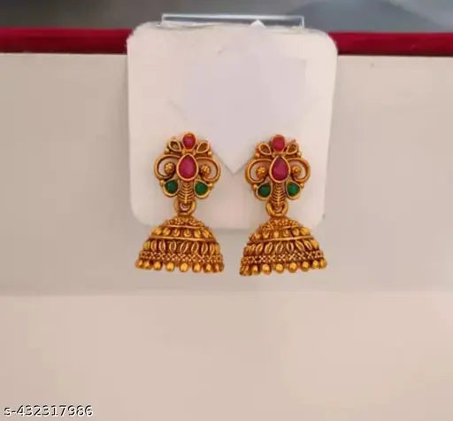 Earrings  Jumki  Jumka  Matt Finish  Jhumkhas