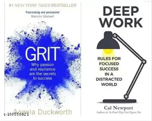 Grit  Deep Work (Set Of 2 Bestseller Books)  (Paperback  Angela Duckworth  Cal Newport)