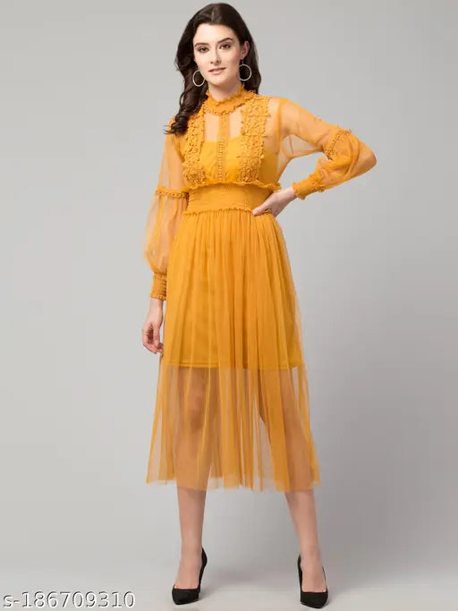 Trendy Lace Net Dresses