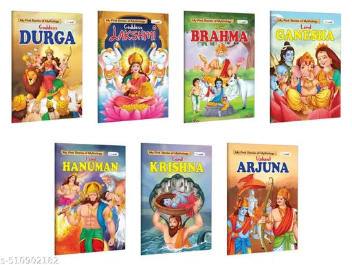 My First Mythology Story : Arjun  Brahma  Durga  Ganesha  Hanuman and more - Educational children’s storybooks  Mythological tales for kids - Pack of 7 books