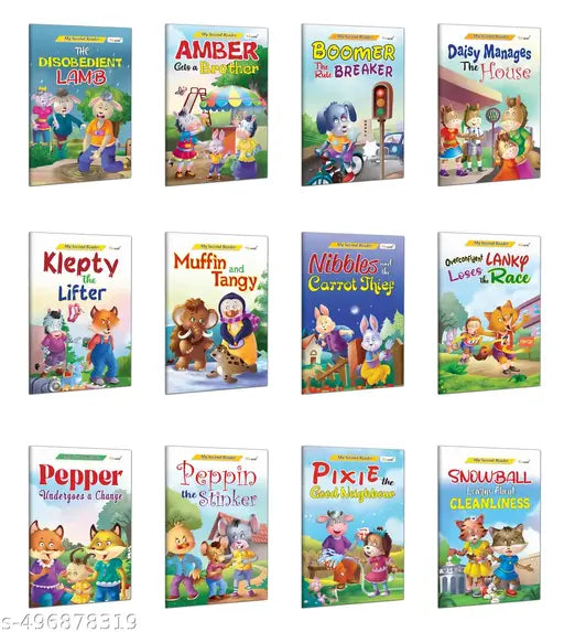 Early Learning Adventure for kids : Educational stories for young readers - Klepty the Lifter  Muffin and Tangy  Snowball Learns About Cleanliness  The Disobedient Lamb and more (Pack of 12)