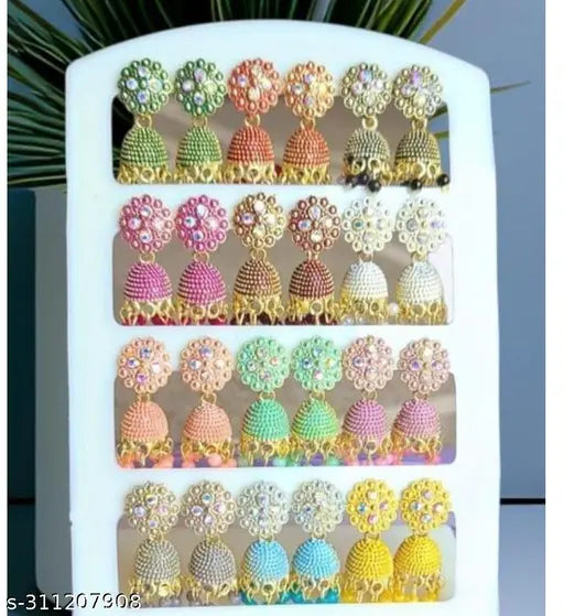 New small jumkhi color earrings combo offers 12