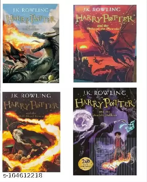 HARRY POTTER BOOKS SET 4 5 6 7  PAPERBACK (best 4 books deal on adventure books )