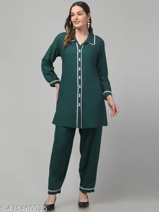 Semi Stitched Viscose Rayon Kurta & Palazzo