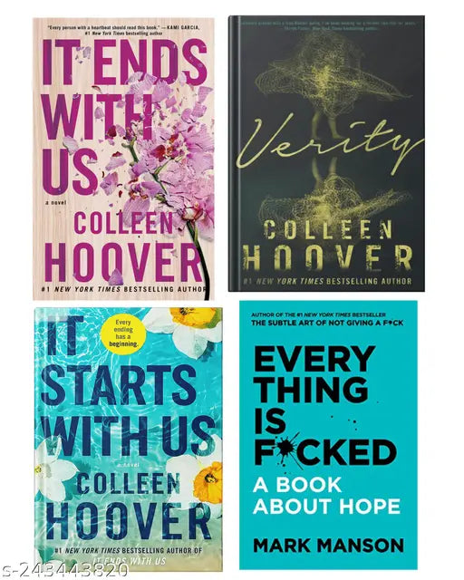 IT END WITH US BY COLLEEN HOOVER  + IT STARTS WITH US BY COLLEEN HOOVER  + VERITY BY COLLEEN HOOVER + EVERY THING IS FUCKED BY MARK MANSON