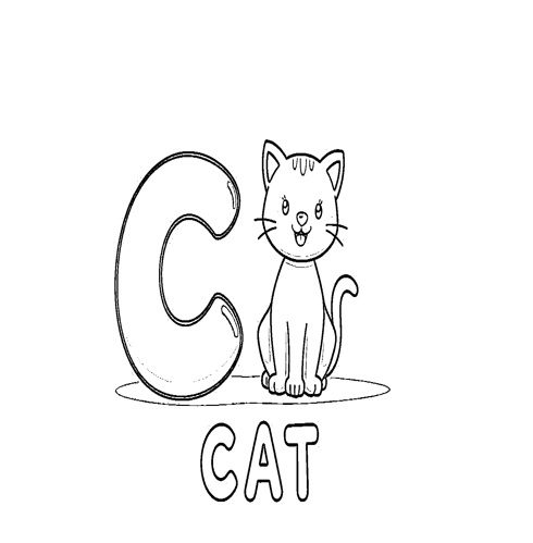 Alphabet A-Z  (Big Case) Coloring Book (Printable PDF)