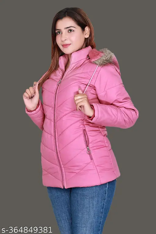 Flying Trendy  Classy Designer  Full Sleeve Woman Parka Jackets