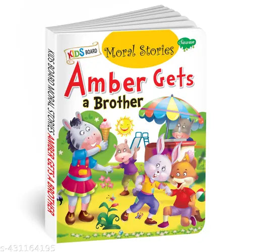 Amber Gets a Brother board book for kids : Educational book for kids  Board book for kids  Storytelling book for kids (Hardcover).