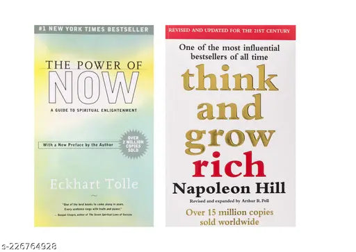 THE POWER OF NOW  BY ECKHART TOLLE + THINK AND GROW RICH BY NAPOLEON HILL