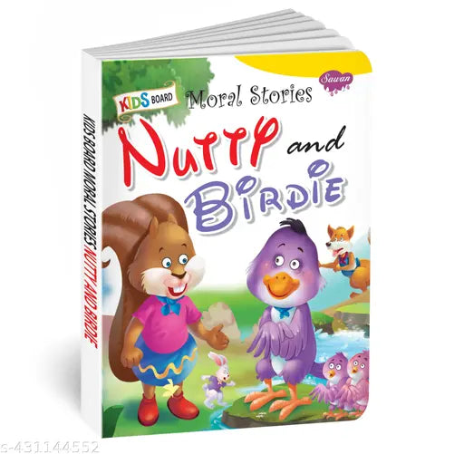 Nutty and Birdie board book : children storybook for kids  Learning books  Moral story book for kids (Hardcover).