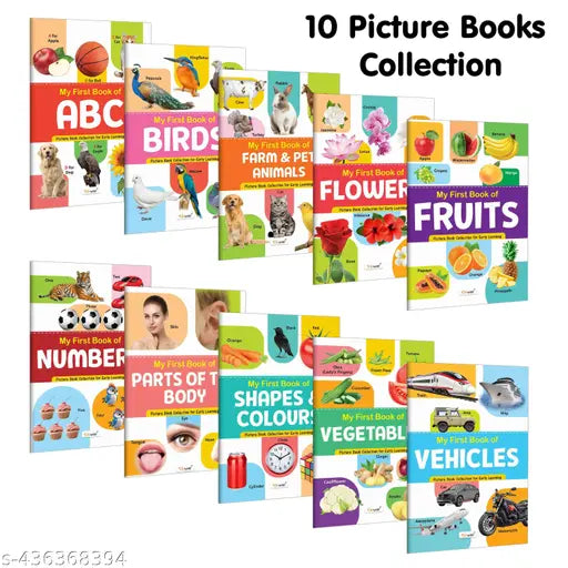 Essential Book Of All In One : My First Picture Book Collection For Early Learning Educational picture books for toddlers Collection With 10 Topics  return gifts for kids