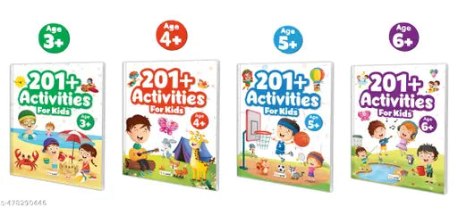 Fun Learning Adventure : 201+ Activities for Kids (Ages 3-6) :- Children’s learning exercises  Activity books for young learners  Kids educational workbook - Pack of 4 Activity books