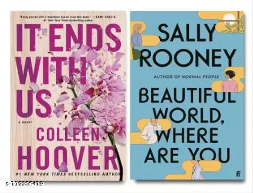It Ends with us + Beautiful World  where are u (English  Paperback) - Set of 2 Combo Books