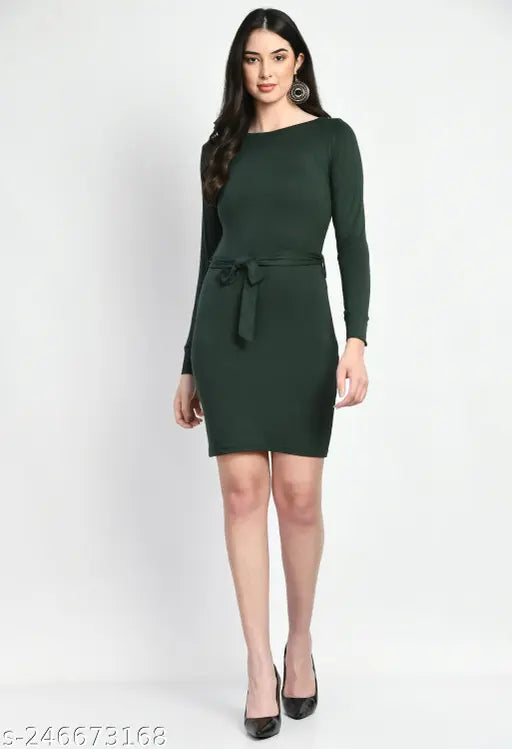 Stylish Solid Bodycon Dress