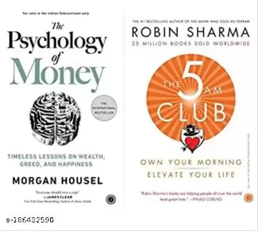 The Psychology Of Money And The 5 AM Club  (Paperback  MORGAN HOUSE  ROBIN SHARMA) (2 BOOK)
