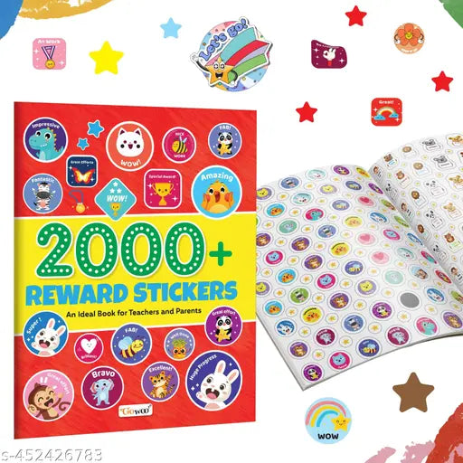 2000+ Reward Stickers : All In One Stickers  For Kindergarten  Lkg  Ukg  Nursery  Fun Reward Stickers  Perfect for Parents and Teachers to Inspire Kids  With Over 2000 Stickers for Classroom Activity