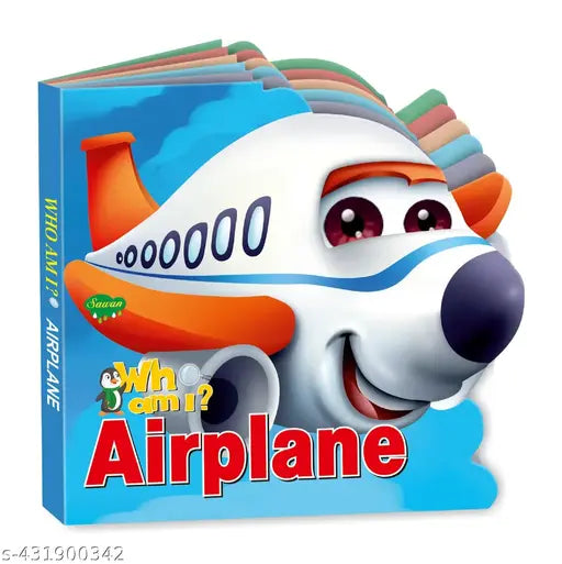 Airplane die cut board book for kids : Learning book for kids  Educational book for kids  Die cut books.