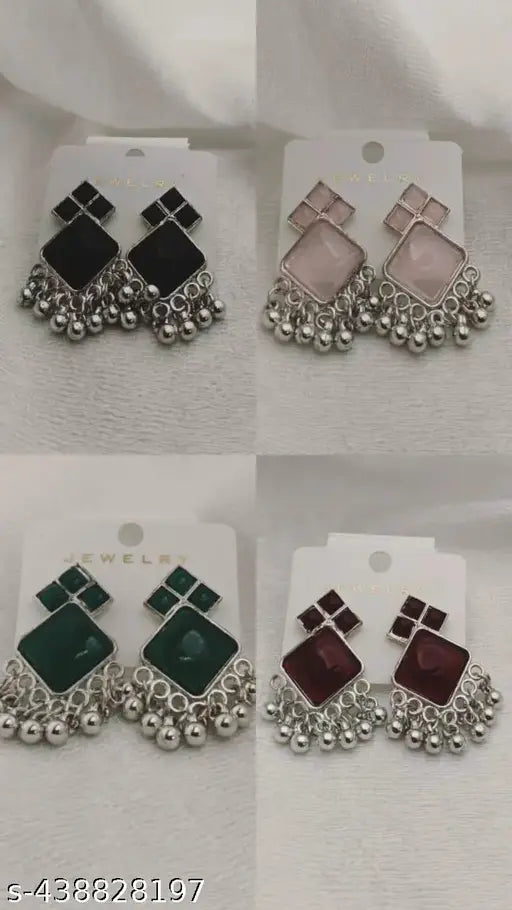 earring's   Modern Drop Earrings pack-4 -