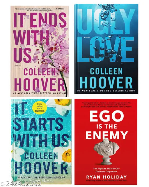 IT END WITH US BY COLLEEN HOOVER  + IT STARTS WITH US BY COLLEEN HOOVER  + UGLY LOVE   BY COLLEEN HOOVER  + EGO IS THE ENEMY BY RYAN HOLIDAY