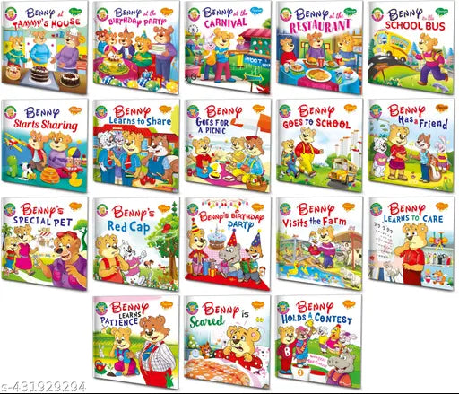 Benny's Story book collection : Picture storybook for children  Classic children's stories  Kids story book - Pack of 18 story books