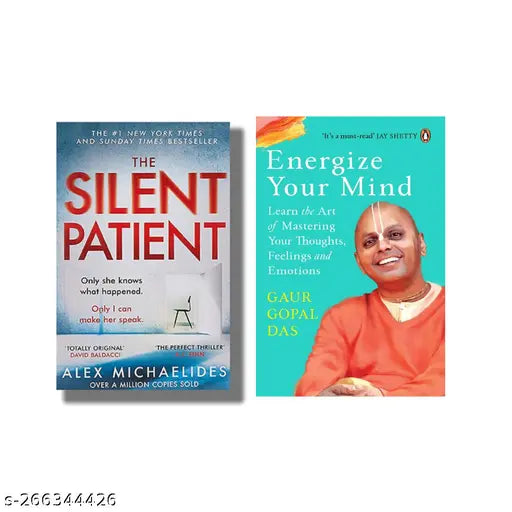 SILENT PATIENT BY ALEX MICHAELIDES +  ENERGIZE YOUR MIND BY GAUR GOPAL DAS