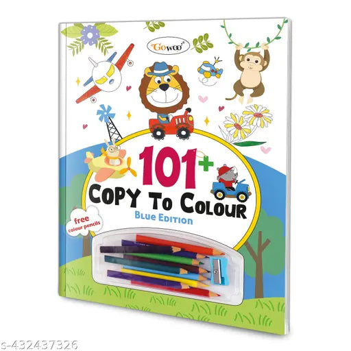 101+ Copy to Colour - Blue Edition : Creative colouring book  Educational Coloring Fun  Copy to Color book  Kids Learning Art Book