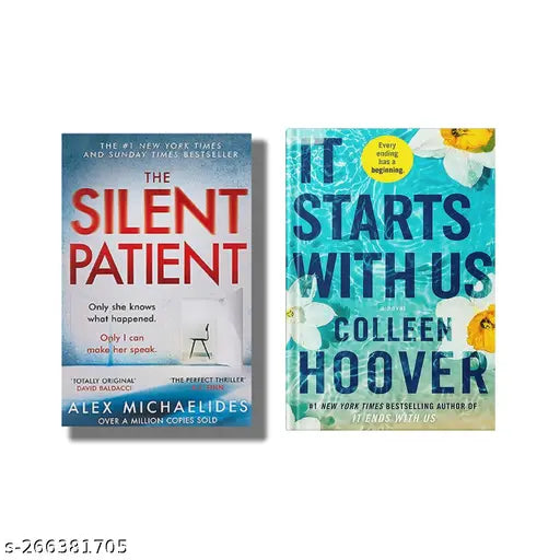 SILENT PATIENT BY ALEX MICHAELIDES + IT STARTS WITH US BY COLLEEN HOOVER
