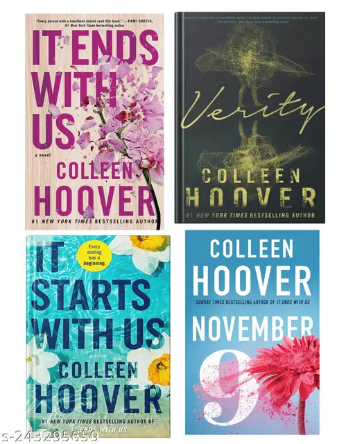 IT END WITH US BY COLLEEN HOOVER  + IT STARTS WITH US BY COLLEEN HOOVER  + VERITY BY COLLEEN HOOVER + 9 NOVEMBER BY COLLEEN HOOVER