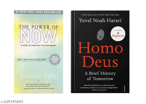 THE POWER OF NOW  BY ECKHART TOLLE +HOMO DEUS A BRIEF HISTORY OF TOMORROW BY YUVAK NOAH HARARI