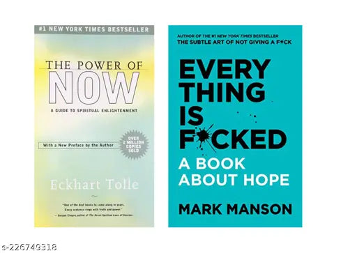THE POWER OF NOW  BY ECKHART TOLLE + EVERY THING IS FUCKED BY MARK MANSON