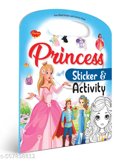Princes Sticker and Activity book : Children’s activity book with stickers  Kids learning activity book  Learning fun with activity book