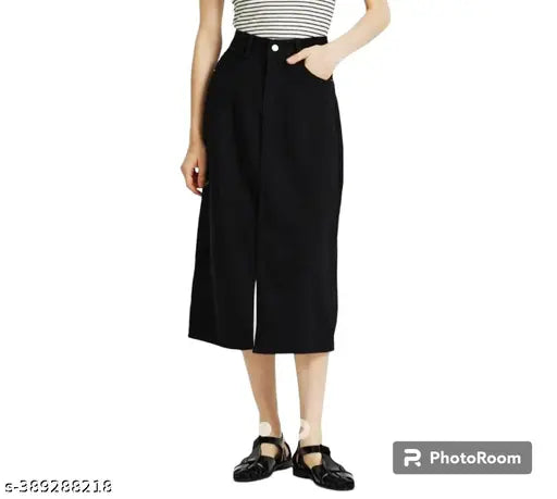 Woman High Waist Denim Skirt
