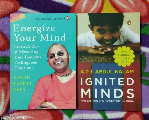 Best Combo Of 2 Book :- Energize Your Mind + Ignited Minds (English  Paperback  Gaur Gopal Das  APJ Abdul Kalam)