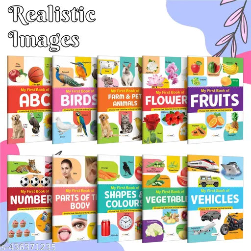 My First Picture Book Collection For Early Learning : Collection of early learning books  Preschool Kids Book  10 topics Learning books for kids