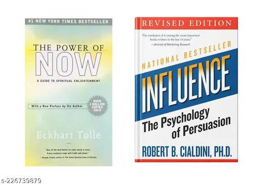 THE POWER OF NOW  BY ECKHART TOLLE +INFLUENCE THE PSYCHOLOGY OF PERSUASION BY ROBERT B. CIALDINI