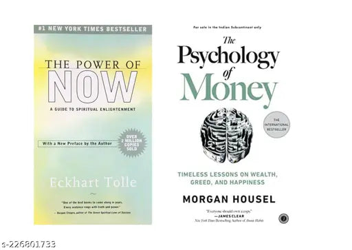 THE POWER OF NOW  BY ECKHART TOLLE + PSYCHOLOGY OF MONEY BY MORGAN HOUSEL