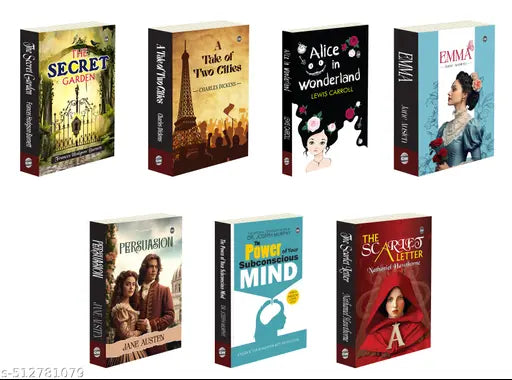 Persuasion  Emma  A Tale of Two Cities  The Scarlet Letter  Alice in Wonderland and more : Classic Novels  7 Must-Read Novels of Romance  Adventure and Personal Growth  Philosophy & Self-Growth Set