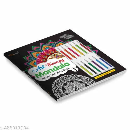 Creative Mandala Magic :- Art Therapy Mandala Adult Colouring Book 1 : Mindfulness coloring book  Mandala magic for relaxation  Adult coloring book with 12 pens