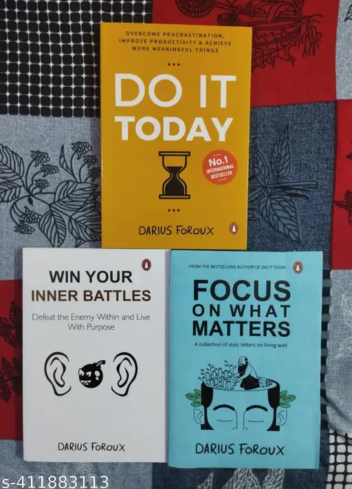 Set Of 3 Books :- Do It Today + Win Your Inners Battles + Focus On What Matters (English  Paperback  Darius Foroux)