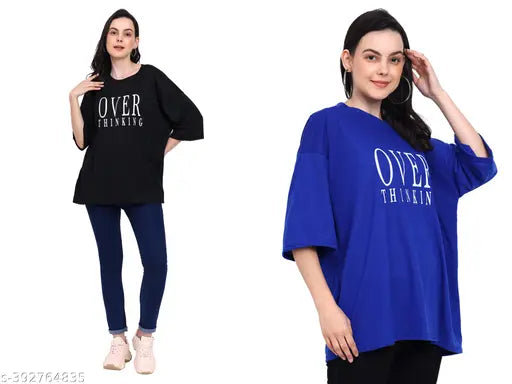 Woman Oversized Loose Cotton T-shirt