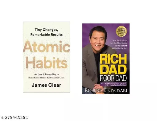 Atomic Habits+ Rich Dad Poor Dad (SET OF 2 BOOKS) (English  Paperback  Kiyosaki Robert T  Clear James)
